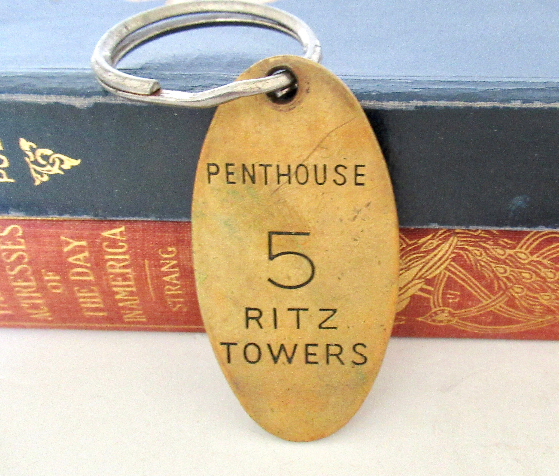 Brass hotel sales key tags