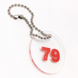 Transparent Cloakroom Keychain