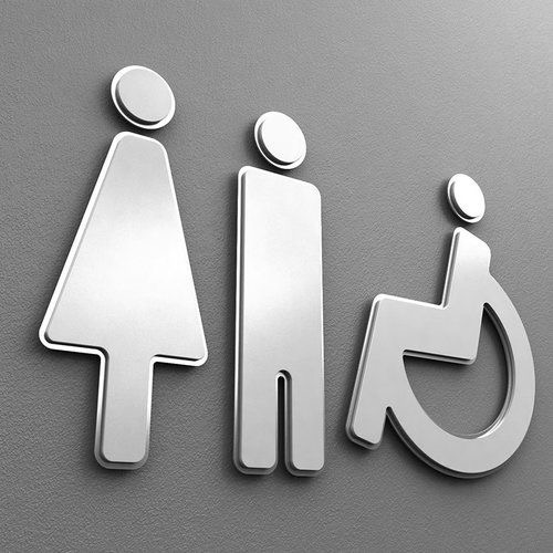 Engelli Plexi WC İsimliği