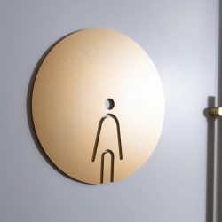 Metal WC Sign