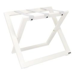 White Wooden Suitcase Stand