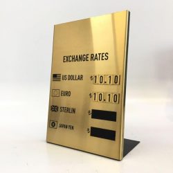 Hotel Exchange Rate Board