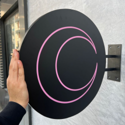 Black Round Sign