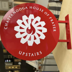 Red Round Lantern Sign