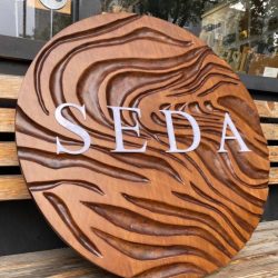 Wooden Illuminated Entrance Sign