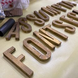 Brass Material Letters