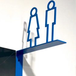 Blue Pictogram WC Sign