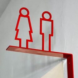 Red WC Sign