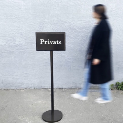 Footed Private Sign