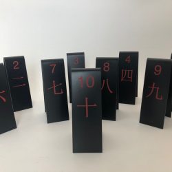 Black Table Number